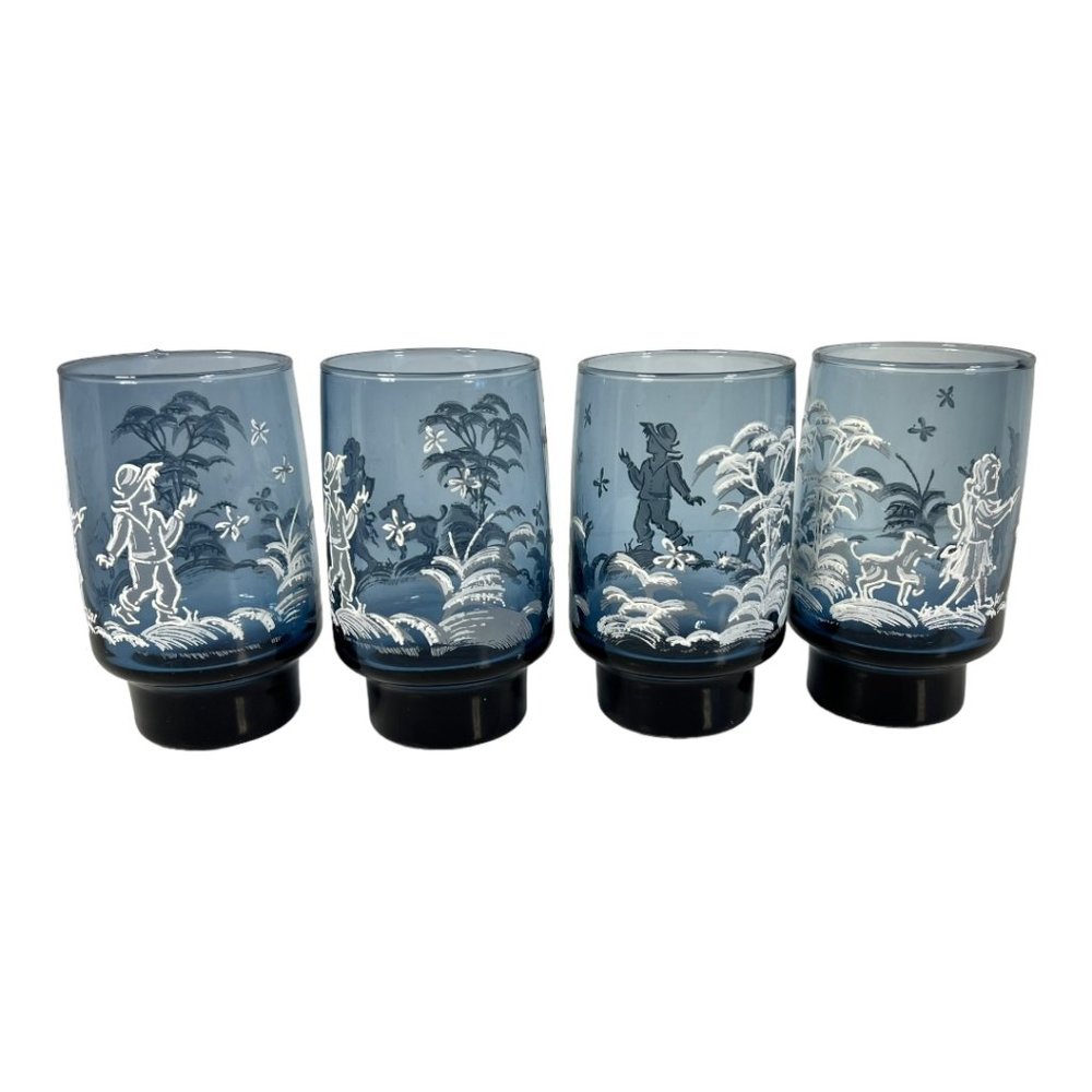Vintage Libbey Mary ‎ Greggory Glasses Set of 4